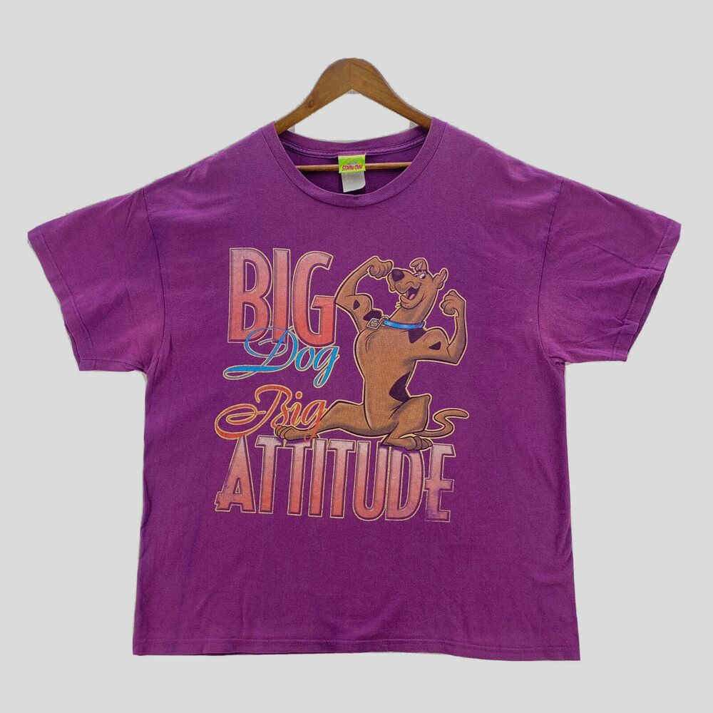 Scooby-Doo T-Shirt Men's XL Purple Vintage Cartoon Network Big Dog Attitude